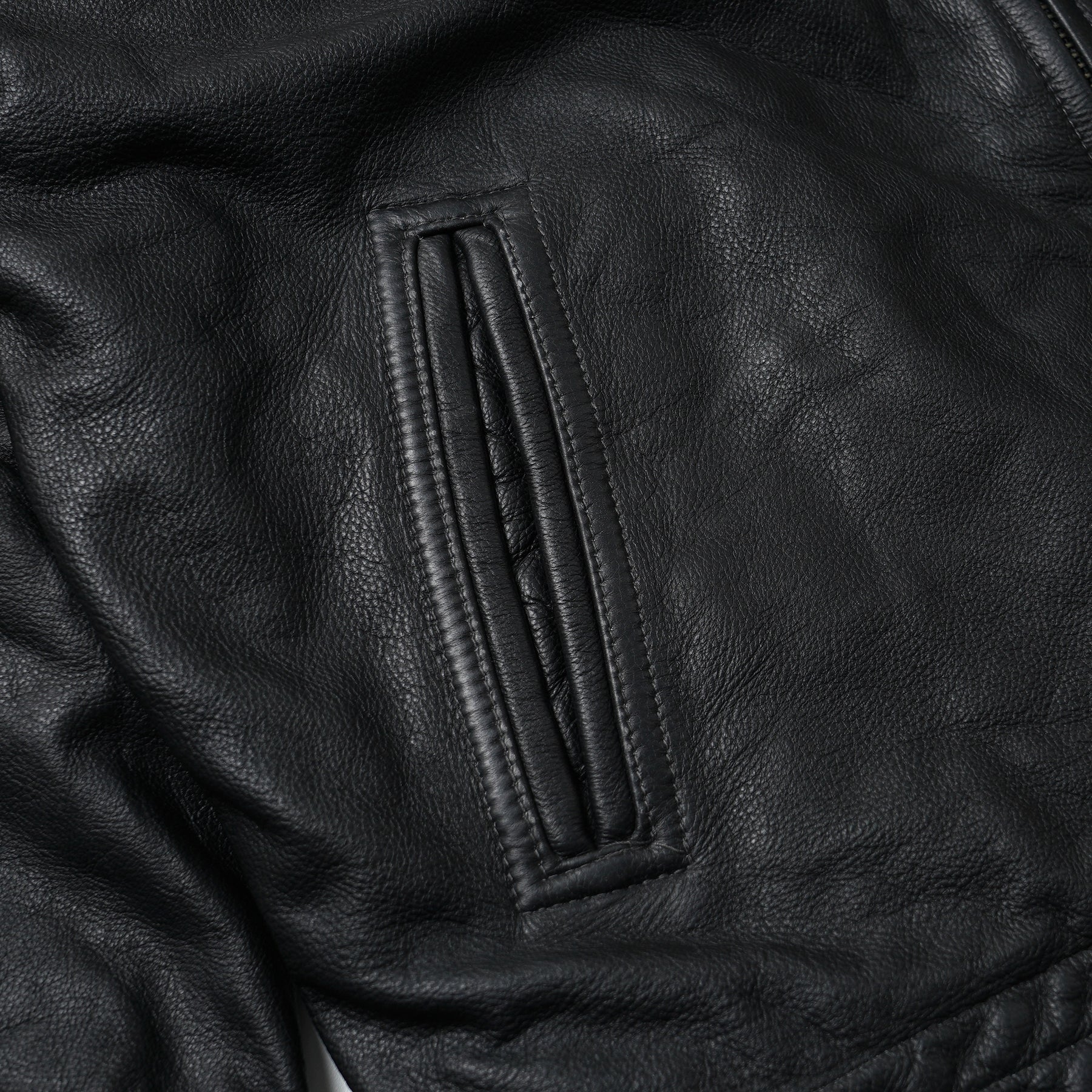 DESTROYED COWHIDE LEATHER JACKET - BLACK - THE GREAT DIVIDE
