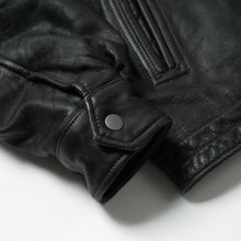 Load image into Gallery viewer, Destroyed Cowhide Leather Jacket - Black
