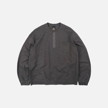 Load image into Gallery viewer, SLUB HENLEY L/S T-SHIRT - CHARCOAL
