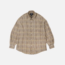 Load image into Gallery viewer, GATHERED SEERSUCKER CHECK SHIRT - BEIGE
