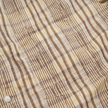 Load image into Gallery viewer, GATHERED SEERSUCKER CHECK SHIRT - BEIGE
