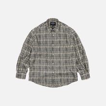 Load image into Gallery viewer, GATHERED CHECK SHIRT - BLACK
