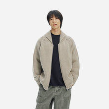 Load image into Gallery viewer, Heavy Cowichan Zip Cardigan - Oatmeal

