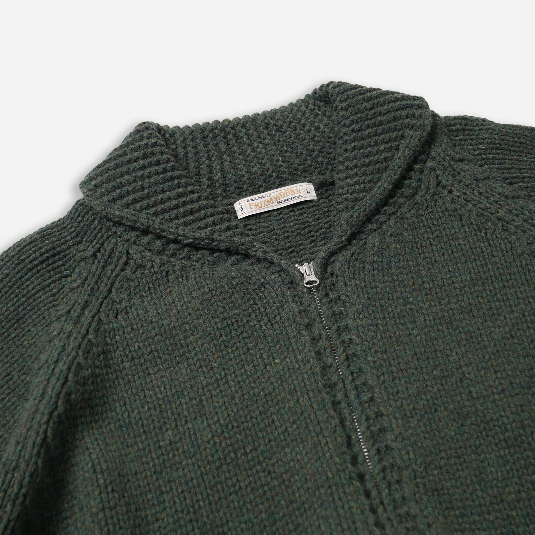 Butcher ProductS　 ZIP CARDIGAN HEAVY COWICHAN ZIP UP CARDIGAN - FOREST GREEN - THE GREAT