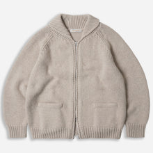 Load image into Gallery viewer, Heavy Cowichan Zip Cardigan - Oatmeal

