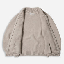 Load image into Gallery viewer, Heavy Cowichan Zip Cardigan - Oatmeal
