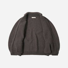 Load image into Gallery viewer, Heavy Cowichan Zip Up Cardigan - Sephia
