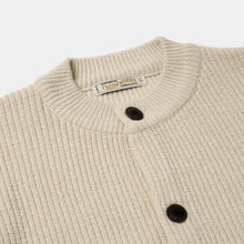 Load image into Gallery viewer, HEAVY WOOL ROUND CARDIGAN - CREAM
