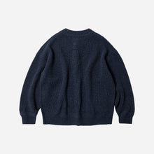 Load image into Gallery viewer, Heavy Wool Round Cardigan - Indigo
