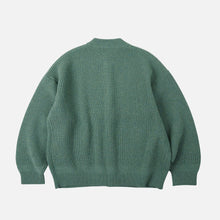 Load image into Gallery viewer, HEAVY WOOL ROUND CARDIGAN - JADE GREEN
