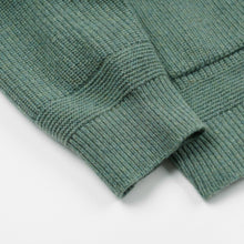 Load image into Gallery viewer, HEAVY WOOL ROUND CARDIGAN - JADE GREEN
