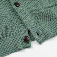 Load image into Gallery viewer, HEAVY WOOL ROUND CARDIGAN - JADE GREEN
