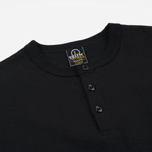 Load image into Gallery viewer, HENLEY HALF T-SHIRT - BLACK
