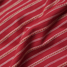 Load image into Gallery viewer, JACQUARD STRIPE HALF T-SHIRT - RED
