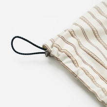 Load image into Gallery viewer, JACQUARD STRIPE HALF T-SHIRT - CREAM
