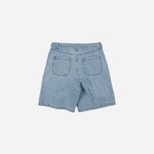 Load image into Gallery viewer, LYOCELL BELTED DENIM SHORTS - LIGHT BLUE
