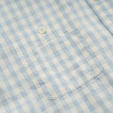 Load image into Gallery viewer, MELANGE CHECK WORK SHIRT - SKY BLUE
