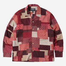 Load image into Gallery viewer, MIXED PATCHWORK SHIRT - BURGUNDY
