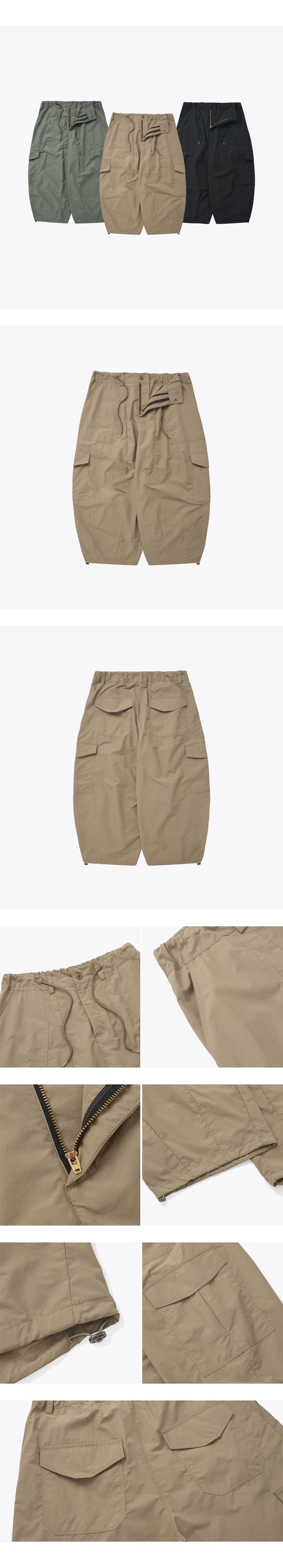 FrizmWORKS Nylon Cargo Balloon Pants - Beige – Frizmworks