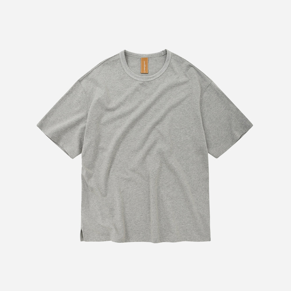 OG DOUBLE RIB OVERSIZED TEE - GREY MELANGE