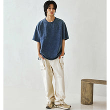 Load image into Gallery viewer, OG VINTAGE DYEING HALF TEE - WASHED NAVY
