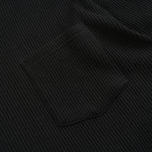 Load image into Gallery viewer, OVERSIZED WAFFLE POCKET T-SHIRT - BLACK
