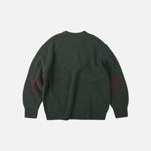 Load image into Gallery viewer, PATCH ROUND PULLOVER KNIT - FOREST GREEN
