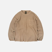 Load image into Gallery viewer, PIGMENT DYEING WAFFLE LS T-SHIRT - TAN
