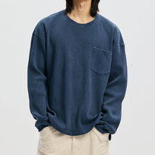 Load image into Gallery viewer, PIGMENT DYEING WAFFLE L/S T-SHIRT - BLUE
