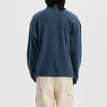 Load image into Gallery viewer, PIGMENT DYEING WAFFLE L/S T-SHIRT - BLUE
