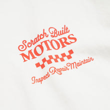 Load image into Gallery viewer, SCRATCH BUILT MOTORS HALF T-SHIRT - WHITE
