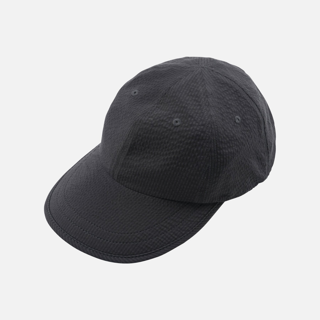SEERSUCKER FEATHER CAP - CHARCOAL
