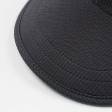 Load image into Gallery viewer, SEERSUCKER FEATHER CAP - CHARCOAL
