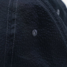 Load image into Gallery viewer, SEERSUCKER FEATHER CAP - NAVY
