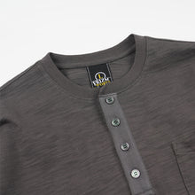 Load image into Gallery viewer, SLUB HENLEY L/S T-SHIRT - CHARCOAL
