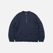 Load image into Gallery viewer, SLUB HENLEY L/S T-SHIRT - NAVY
