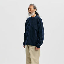 Load image into Gallery viewer, SLUB HENLEY L/S T-SHIRT - NAVY
