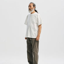 Load image into Gallery viewer, SLUB POCKET HALF T-SHIRT - WHITE
