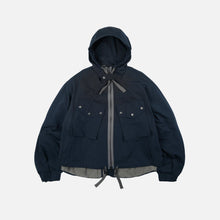 Load image into Gallery viewer, Smock Hooded Parka - Navy
