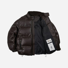 Load image into Gallery viewer, Snowdon Leather Down Jacket - Brown
