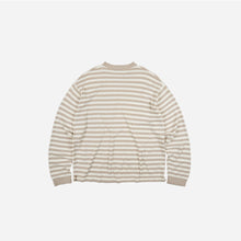 Load image into Gallery viewer, STRIPE KNIT L/S T-SHIRT - BEIGE
