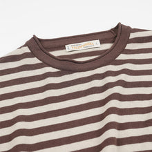 Load image into Gallery viewer, STRIPE KNIT L/S T-SHIRT - BROWN
