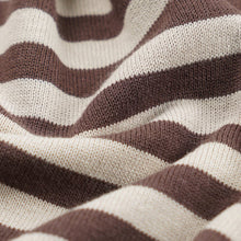 Load image into Gallery viewer, STRIPE KNIT L/S T-SHIRT - BROWN
