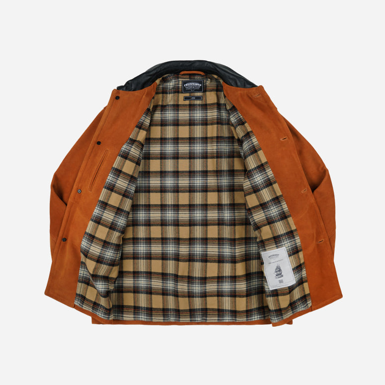 SUEDE FRENCH CAR COAT - CAMEL - THE GREAT DIVIDE – Frizmworks