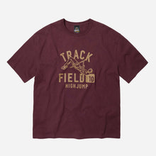 Load image into Gallery viewer, T&amp;F HIGH JUMP T-SHIRT - BURGUNDY
