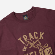 Load image into Gallery viewer, T&amp;F HIGH JUMP T-SHIRT - BURGUNDY
