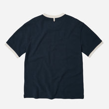 Load image into Gallery viewer, TERRY RINGER HALF T-SHIRT - NAVY
