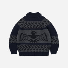 Load image into Gallery viewer, Thunderbird Cowichan Cardigan - Navy
