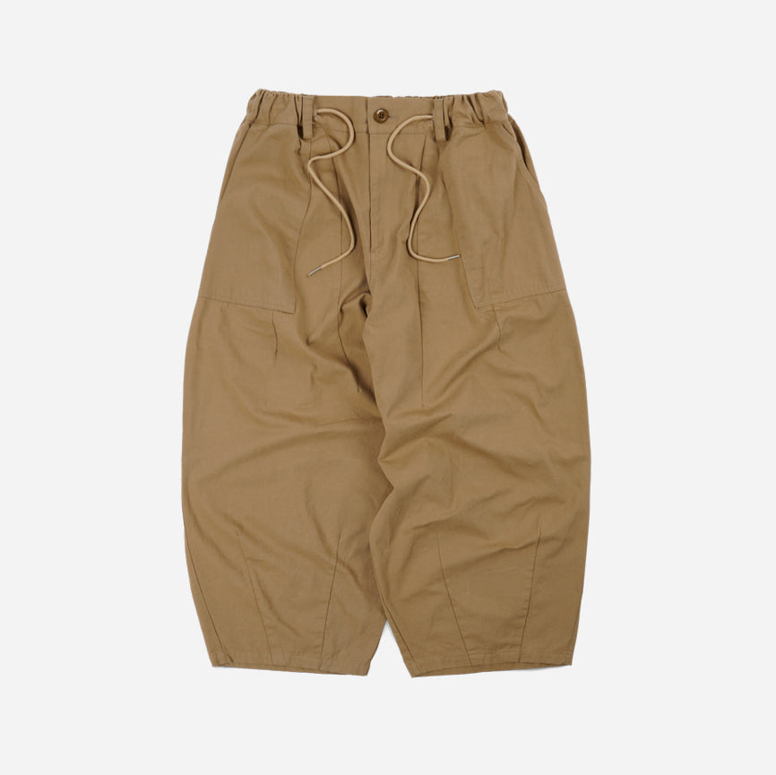 TWILL BALLOON PANTS - BEIGE