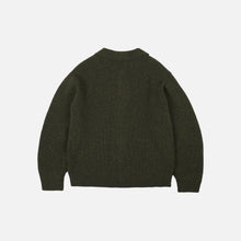Load image into Gallery viewer, ULTRA HEAVYWEIGHT COLLAR CARDIGAN - FOREST GREEN
